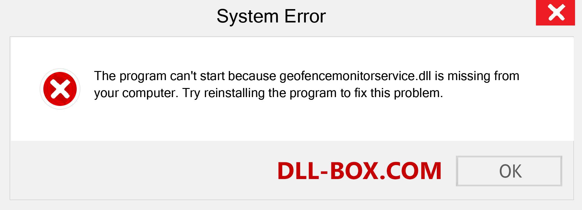  geofencemonitorservice.dll file is missing?. Download for Windows 7, 8, 10 - Fix  geofencemonitorservice dll Missing Error on Windows, photos, images